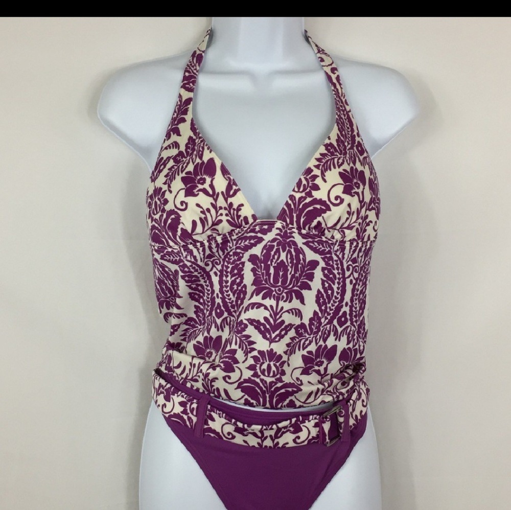 Victoria's Secret Tankini size Med Purple/white